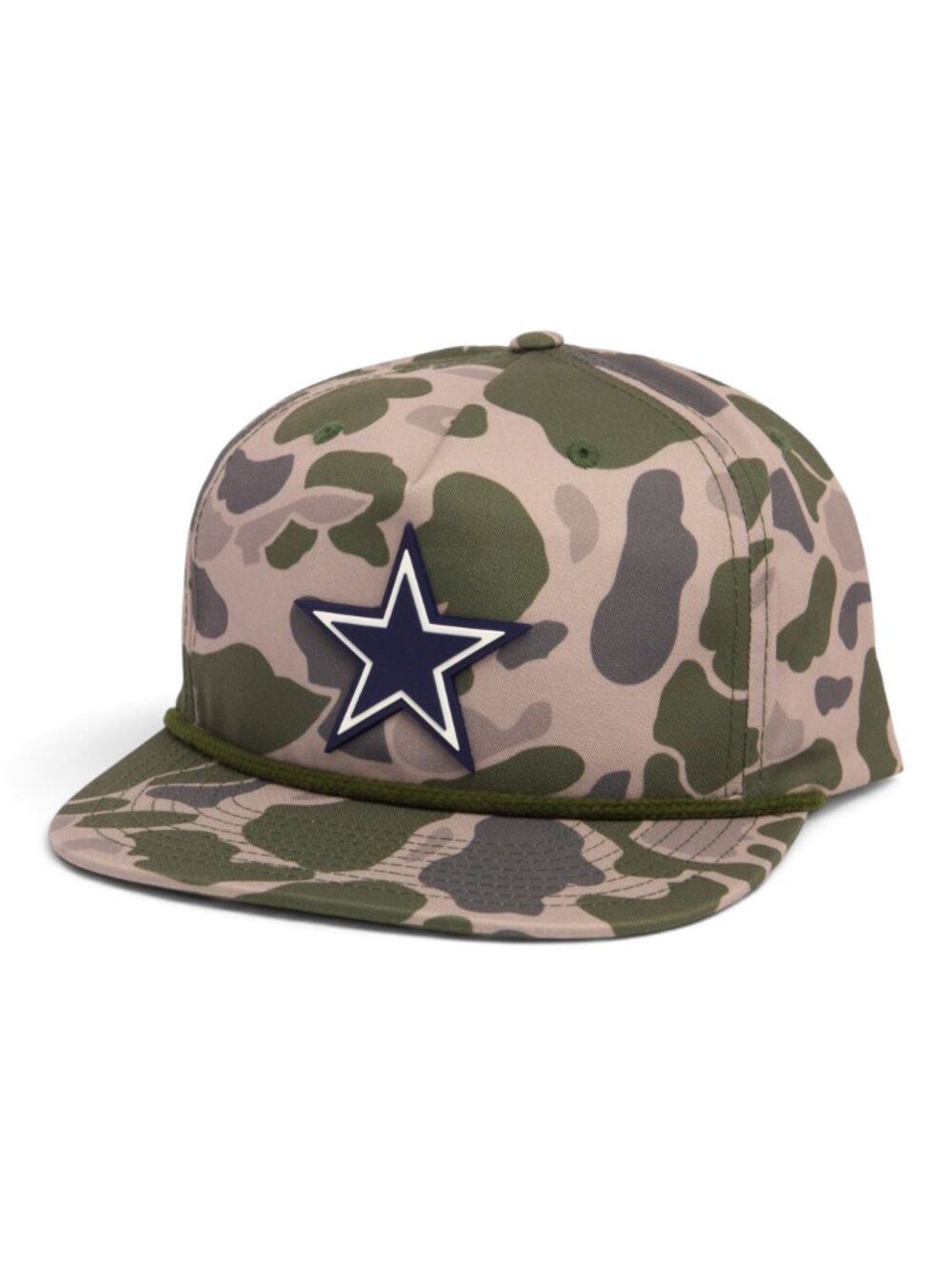 Dallas Cowboys 3D Umpqua Rope Hat- Marsh Duck Camo/ Olive Green